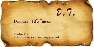 Dancs Tímea névjegykártya